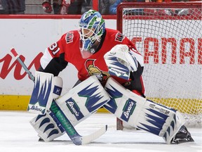 Newly acquired Anders Nilsson is expected to make his debut in the Senators' net this weekend.