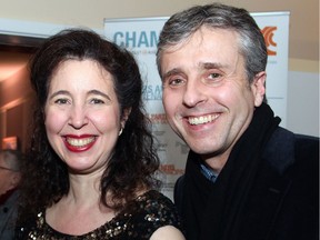 Pianist Angela Hewitt, with Chamberfest artistic director Roman Borys.