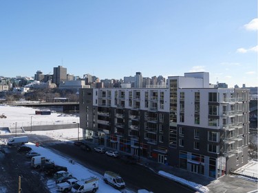 O is a six-storey condo in Gatineau that is the first to be built at Zibi. Residents began moving in before Christmas.