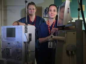 Clinical engineering technologists Aimée Riggs-Willey and Mark Heathcote recently took down two donated dialysis machines from CHEO to Haiti.