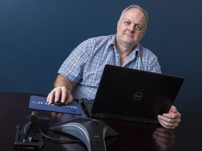 Garry Brownrigg, CEO and Founder of QuickSilk in his Ottawa office.