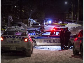 Ottawa police investigated along St. Jacques Street in Vanier.