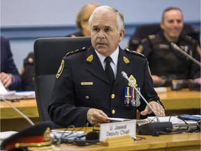 Ottawa Police Chief Charles Bordeleau prior to the start of an Ottawa Police Services Board meeting at City Hall. January 28, 2019.