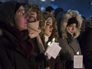 About 100 people went to Parliament Hill on Tuesday for the Ottawa Community Vigil for Quebec City.