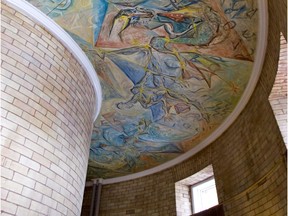 Artwork inside the old Dominion Observatory at the Central Experimental Farm, which no longer houses a telescope.