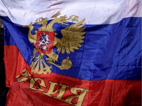 A Russian flag.