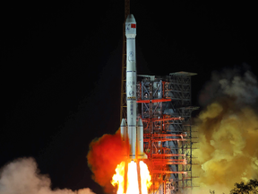 The Chang'e 4 lunar probe launches from the the Xichang Satellite Launch Center in China's Sichuan province, Dec. 8, 2018.