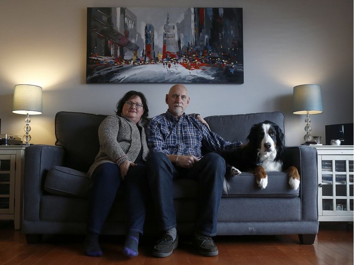  Keith Barrett, Robin Meyers and their dog Brooklyn. Barrett lives with young onset dementia. The Ottawa couple want to reframe the conversation around this disease.