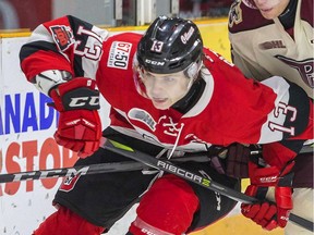 Sam Bitten, seen in a file photo, scored for the 67's on Saturday afternoon in London.