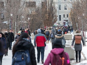 Students at the University of Ottawa are among those affected by provincial funding changes.  (Photo by Wayne Cuddington/ Postmedia)