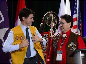 Prime Minister Justin Trudeau is shown after addressing the Assembly of First Nations Special Chiefs Assembly in Ottawa in December. Can he follow through on education funding changes for First Nations?