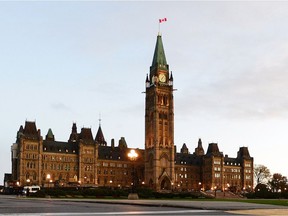 The Centre Block of Parliament Hill.