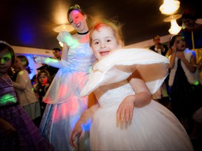 Four-year-old Marnie Geniole was all smiles while dancing with Princess Cinderella.