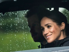Britain's Prince Harry and his wife Meghan, Duchess of Sussex in Auckland on October 30, 2018.