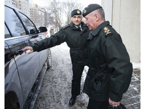 Chief of Defence Staff Jonathan Vance leaves the courthouse during a break in the proceedings at suspended Vice-Admiral Mark Norman's pre-trial, Wednesday, January 30, 2019 in Ottawa.