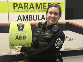 Ottawa police Const. Ashley Nisbet is credited withsaving a 72-year-old man's life using CPR and AED techniques.