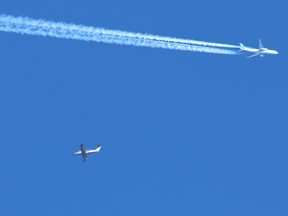 The Pilatus PC-12 that has been "loitering" over Kingston for more than two weeks was captured in a photo on Jan. 13 by local aircraft enthusiast Neil Aird.