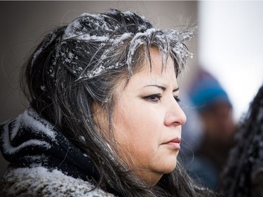 Crystal Semaganis attended the spirit walk and meeting at the Ottawa police station on Saturday.