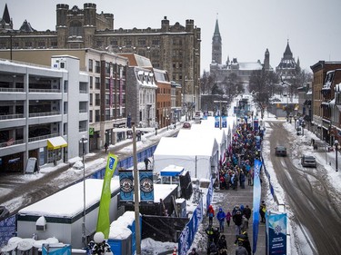 Crowds flocked to the market to check out the ice sculptures during Winterlude, Sunday Feb. 3, 2019.
