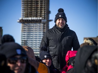 Chris Waters, dean of the Faculty of Law at the University of Windsor, gets his team team ready for a race Saturday afternoon.