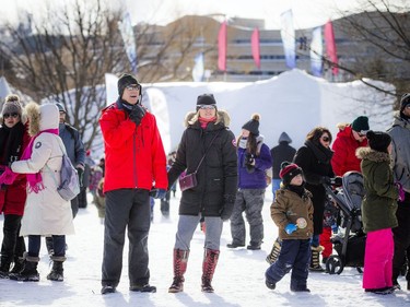 People enjoyed the sunshine in the Snowflake Kingdom in Jacques-Cartier Park Sunday Feb. 10, 2019 part of the Winterlude festivities.