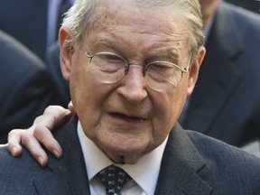 Former FBI Director William Webster at Federal Bureau of Investigation Headquarters in Washington, DC, October 28, 2013.