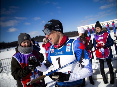 Andy Shields the winner of the 51km race during the Gatineau Loppet, Saturday Feb. 16, 2019.