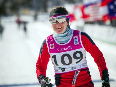 Sara Graves the second place female in the 51km race during the Gatineau Loppet, Saturday Feb. 16, 2019.