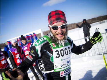 Yanik Leduc the second place finisher of the 27km race during the Gatineau Loppet, Saturday Feb. 16, 2019.