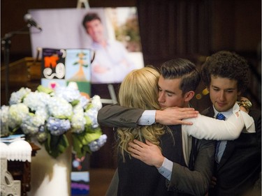 A celebration of life for Paul Dewar took place Saturday Feb. 23, 2019 at the Dominion-Chalmers United Church. Dewar's sons were given big hugs from their aunt after their heartfelt tributes.
