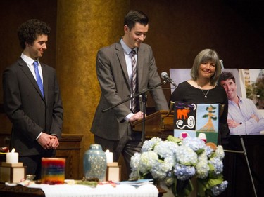 A celebration of life for Paul Dewar took place Saturday Feb. 23, 2019 at the Dominion-Chalmers United Church. Jordan Sneyd-Dewar spoke of his father along side his brother Nathaniel and mother Julia Sneyd.