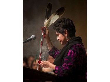 A celebration of life for Paul Dewar took place Saturday Feb. 23, 2019 at the Dominion-Chalmers United Church. Claudette Commanda performed a ceremony honouring the unceded Algonquin Territories and a blessing for Dewar's spirit's journey.