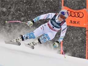 Lindsey Vonn of USA competes during the FIS World Ski Championships Women's Alpine Combined on February 8, 2019 in Are Sweden.