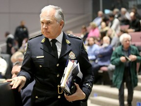 Ottawa Police Chief Charles Bordeleau presents the police budget to Ottawa council. Some of his funding will come out of city reserves.