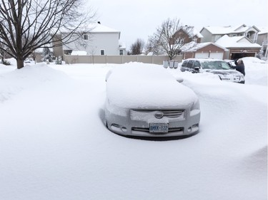This is what a lot of people in Ottawa saw this morning after opening their garage on February 13, 2019.