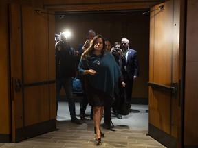 Jody Wilson-Raybould leaves a Justice committee meeting in Ottawa, Wednesday, Feb. 27, 2019.