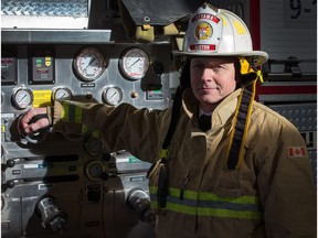 Chief Jim Andrews is the only survivor of a group of 5 firefighters who worked at Nepean's Viewmount station diagnosed with cancer. His melanoma was treated and is in remission. Four colleagues died.