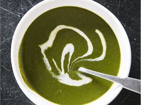 Super Greens Soup. This recipe appears in the cookbook "Nutritious Delicious."