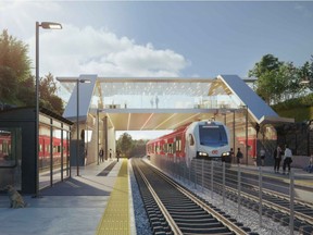 Trillium Line South Extension 2 Artist Renderings. Gladstone Station.