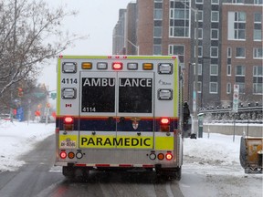 Ambulance in Ottawa, December 12, 2016.
