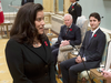 Governor General David Johnston and Prime Minister Justin Trudeau watch as Jody Wilson-Raybould is sworn in as Minister of Justice and Attorney General of Canada on Nov. 4, 2015. less than four years later, she's out of cabinet.