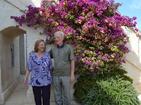 Marilena and Aldo in Polignano a Mare in September. "It's a historic moment, a miracle" he announced when they met again after rekindling their friendship via talking by phone and video chats. MUST CREDIT: Photo courtesy of family