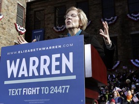 Sen. Elizabeth Warren, D-Mass., speaks during an event to formally launch her presidential campaign, Saturday, Feb. 9, 2019, in Lawrence, Mass.