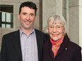 Paul Dewar, then MP for Ottawa Centre, and his mother, Marion Dewar, former Ottawa Mayor, are shown during the 17th Annual CAO Sweetheart Lunch for the Arts in 2006 at the National Gallery.