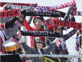 The Ottawa Fury took on the Minnesota United FC at Carleton University during their home opener in Ottawa On. Saturday April 19,  2014.