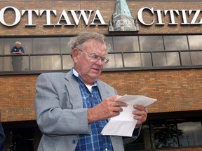 In 2002, former Ottawa Citizen publisher Clark Davey led a protest outside the newspaper offices after publisher Russ Mills was fired. Davey died on Monday.