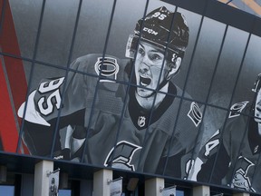 Matt Duchene mural at the Canadian Tire Centre in Ottawa.