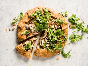 Pear and blue cheese savoury galette from French Appetizers by Marie Asselin.