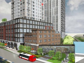 Trinity Developments, with Hobin Architecture, wants to transform land west of the future Trillium Line station at Gladstone Avenue into a major multi-use complex.
