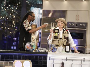 Domestic doyenne Martha Stewart, shown taping her reality show with Snoop Dogg, Martha & Snoop's Potluck Dinner Party, has been hired as a consultant by Canopy Growth cannabis producers of Smiths Falls.